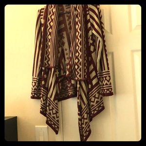 Red and tan patterned Sweater